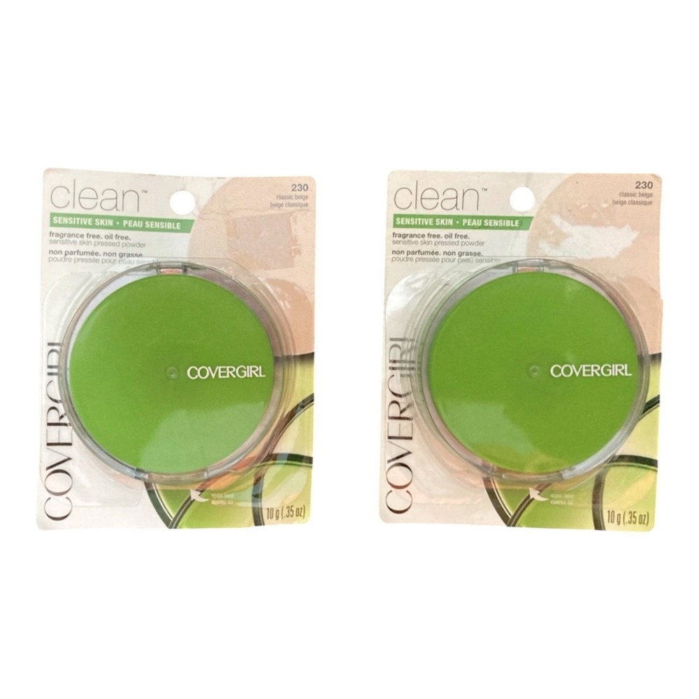 CoverGirl Clean Sensitive Skin Pressed Powder 230 Classic Beige 2 Pack